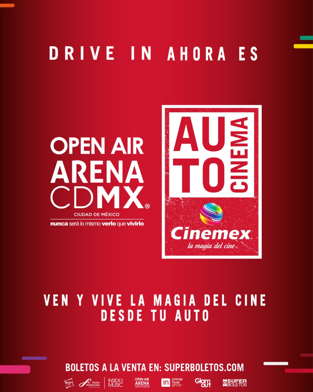 CINEMEX AUTOCINEMA OPEN AIR EN LA ARENA CIUDAD DE MÉXICO