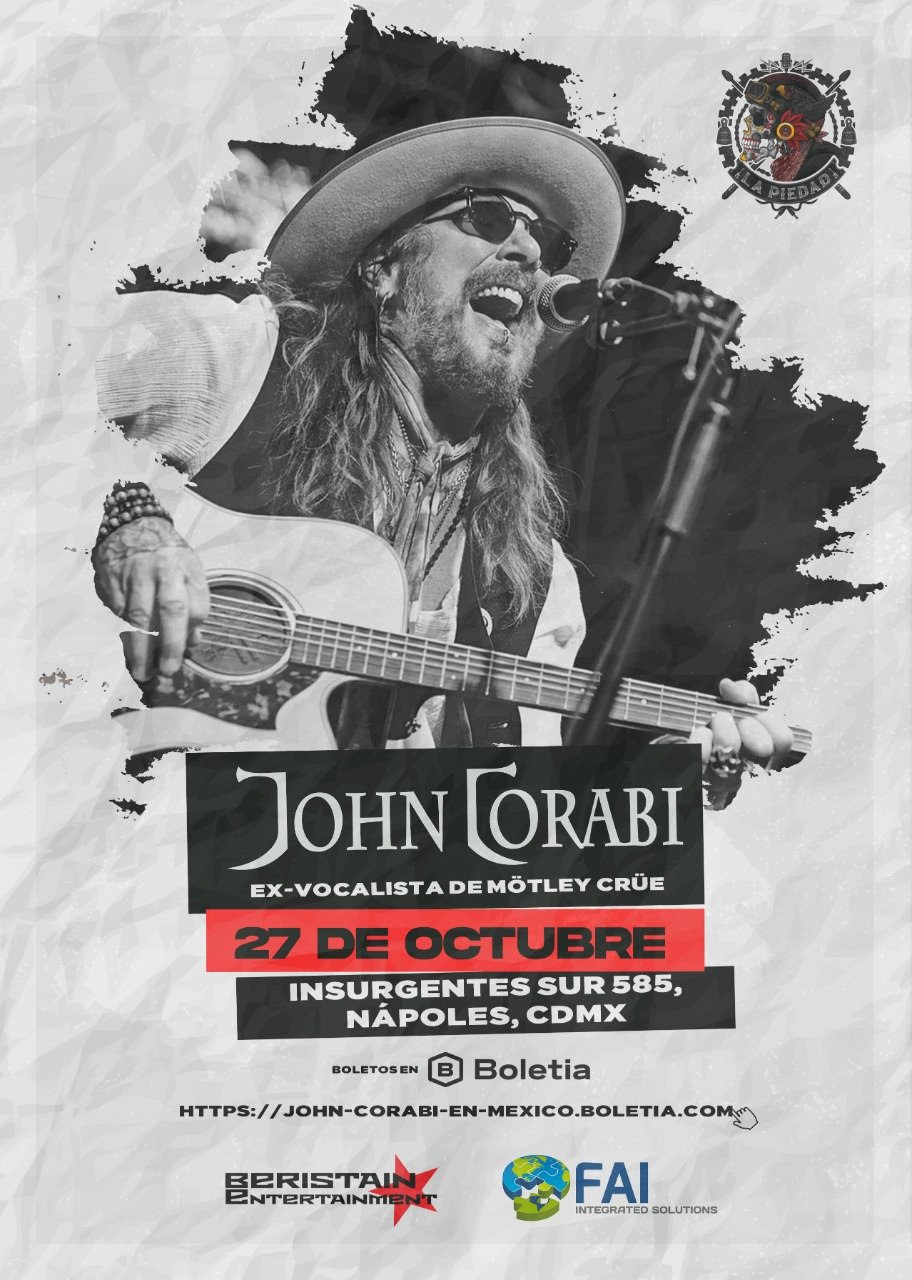 Ex Vocalista de Motley Crue John Corabi, regresa a la CDMX