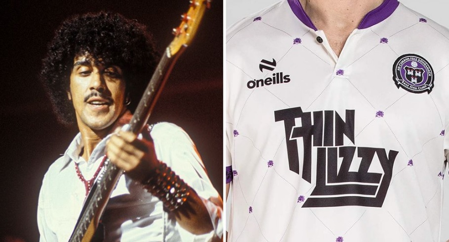 El Bohemian Football Club de Dublín presenta el segunda jersey de Thin Lizzy