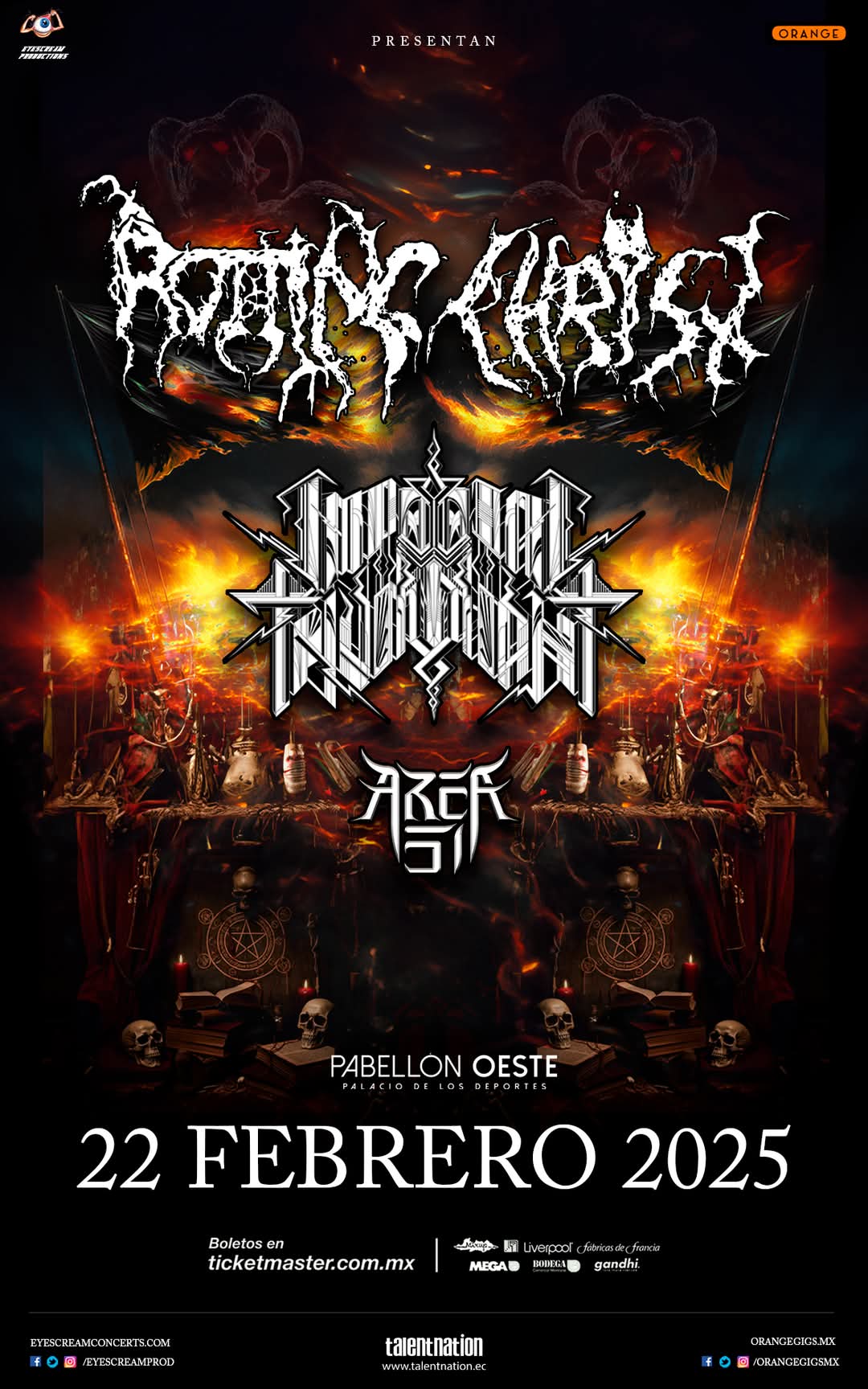 ROTTING CHRIST, Imperial Triumphant y Area 51 En pabellón oeste del palacio de los deportes