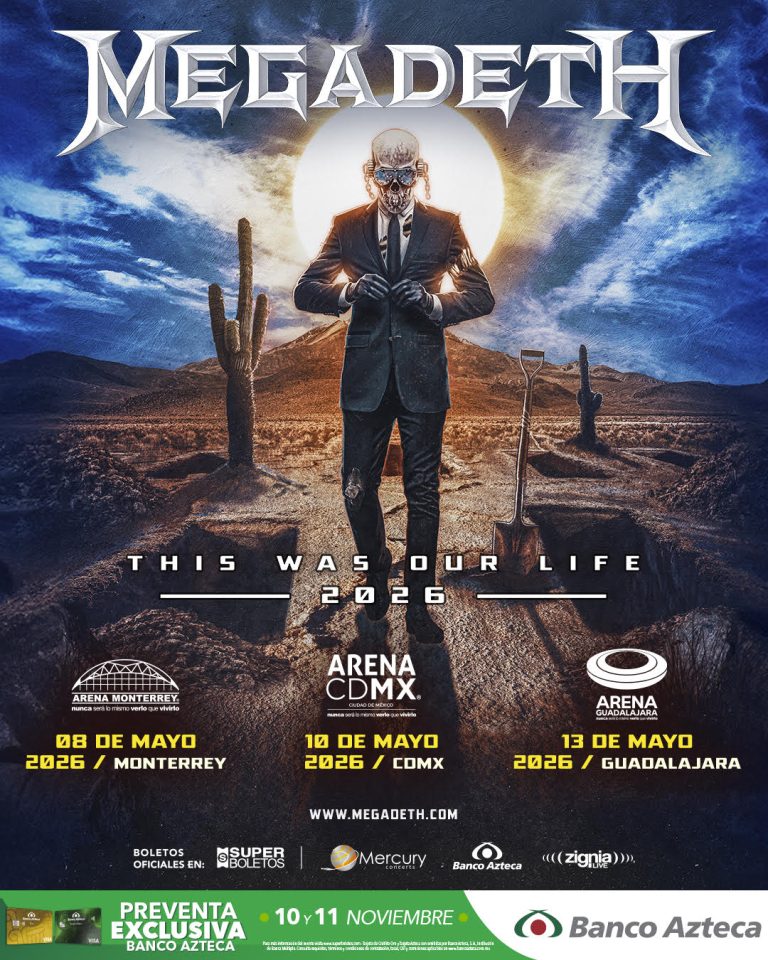 La gira de despedida de MEGADETH tocará suelo mexicano