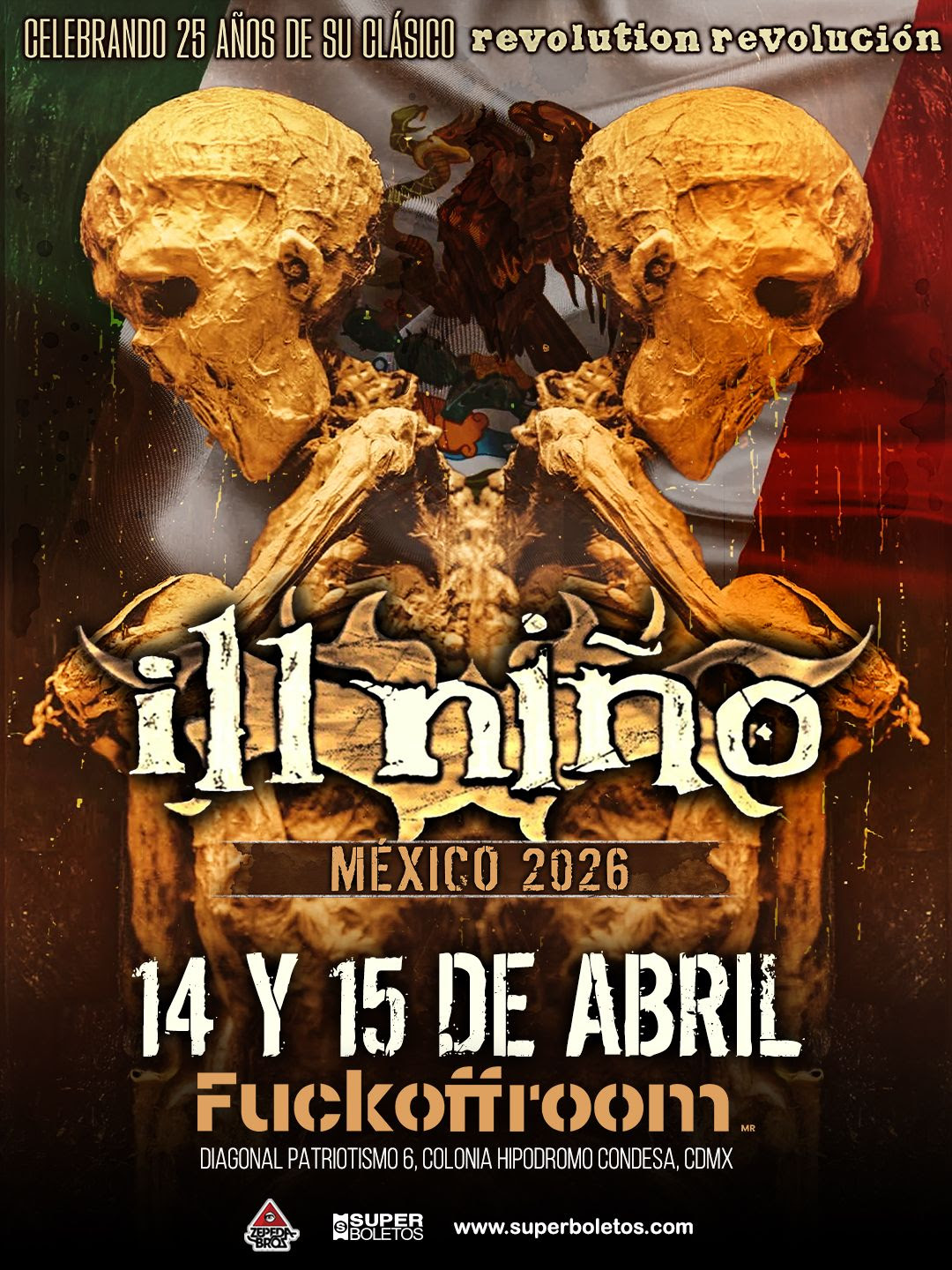 ILL NIÑO SE PRESENTA EN FUCK OFF ROOM 14 Y 15 DE ABRIL