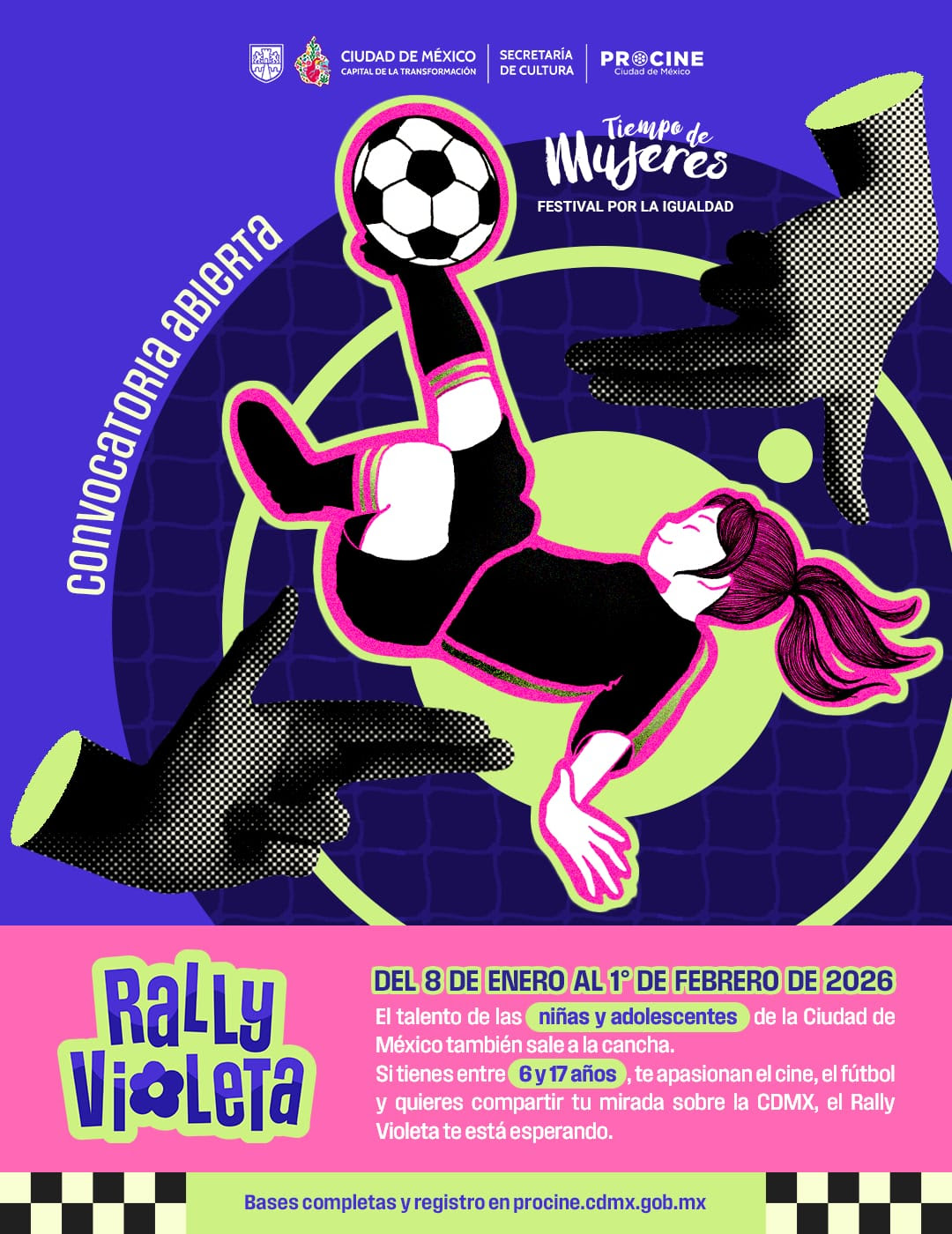 PROCINECDMX CONVOCA AL RALLY AUDIOVISUAL VIOLETA 2026