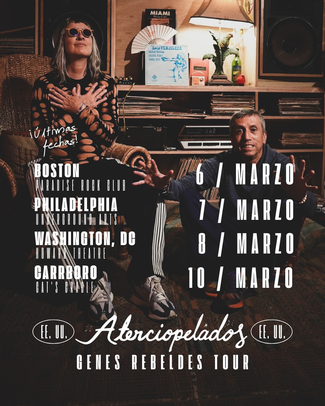 ATERCIOPELADOS CIERRA EN ESTADOS UNIDOS SU TOUR “GENES REBELDES”