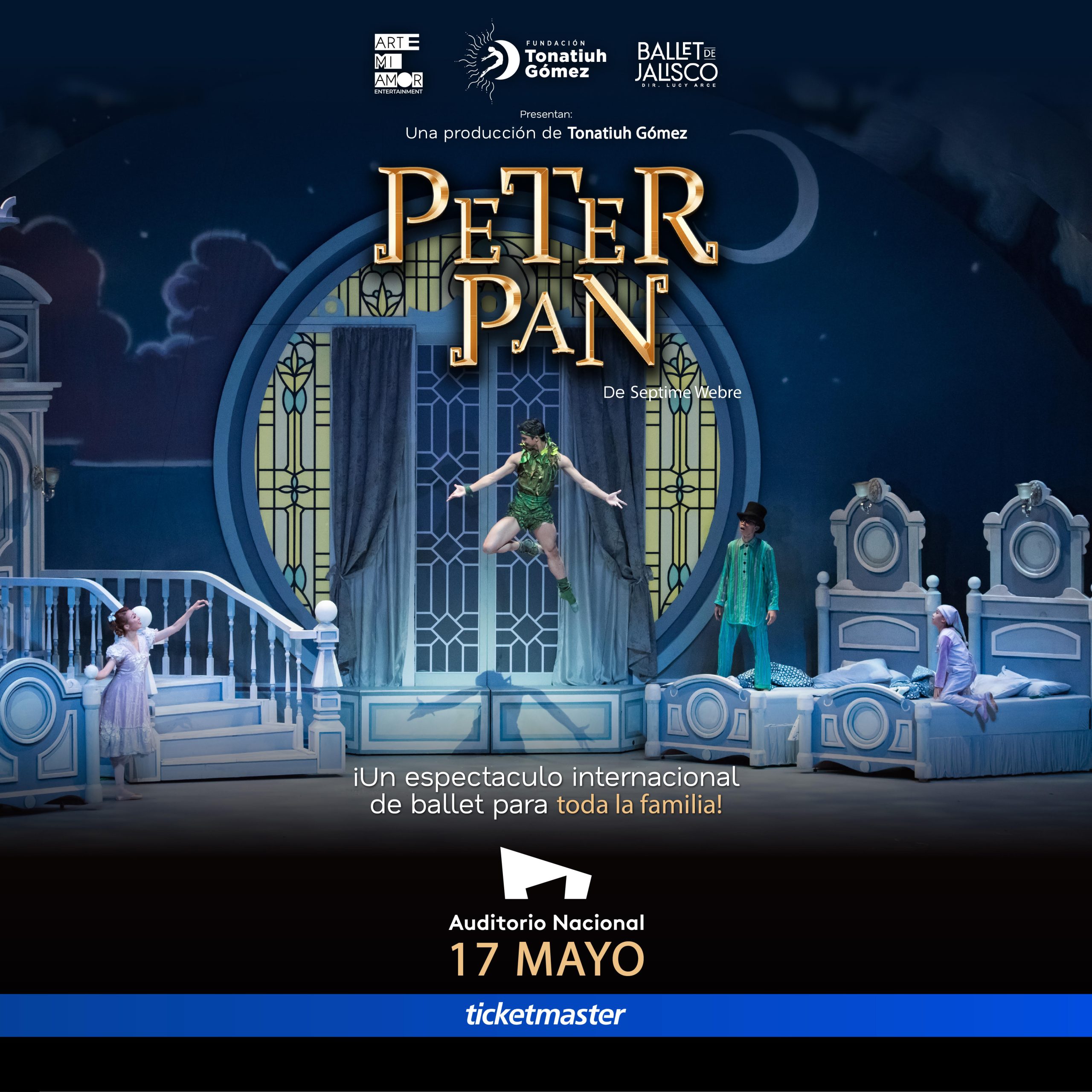 Peter Pan de Septime Webre anuncia preventa especial para su llegada al Auditorio Nacional