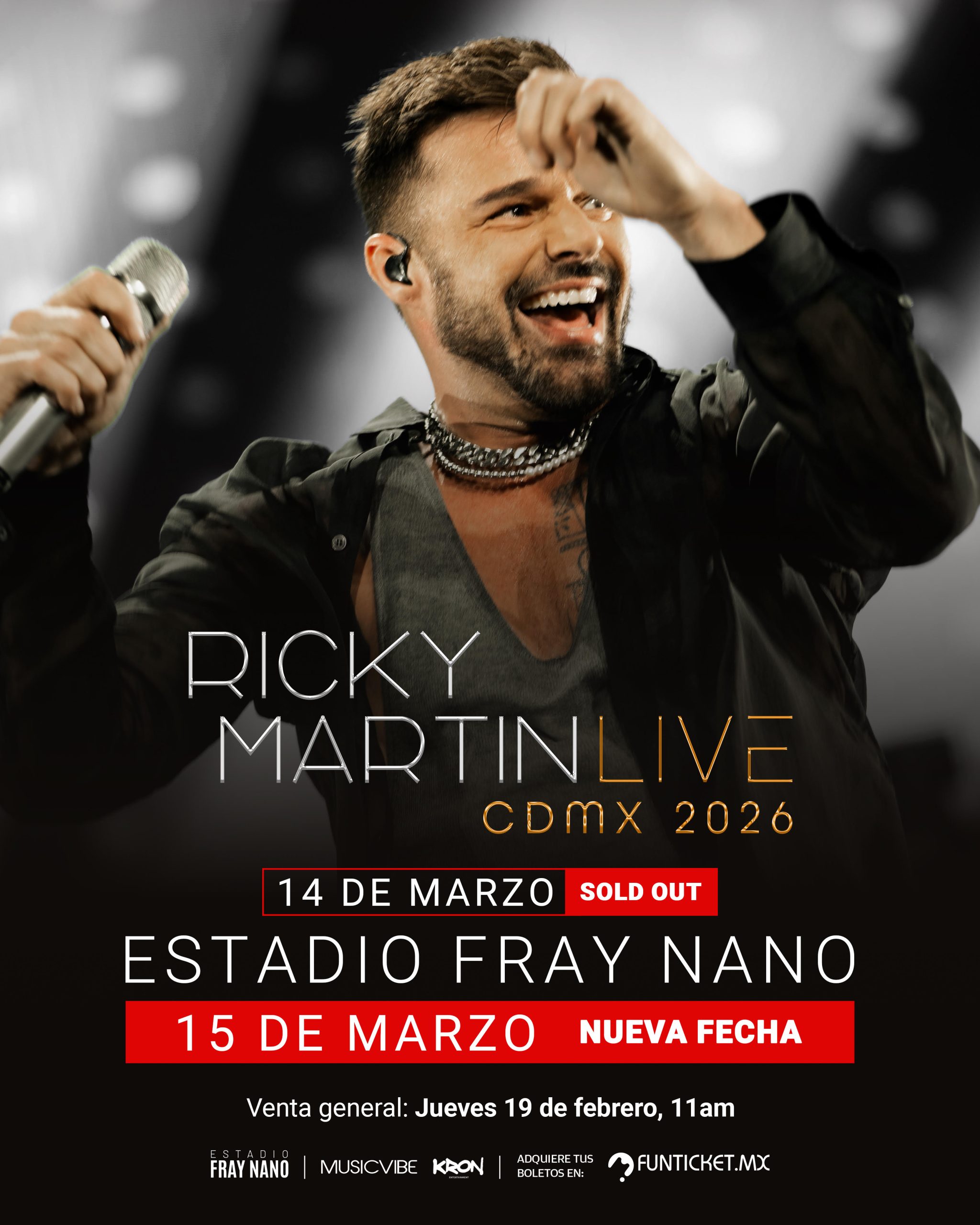 Ricky Martin anuncia una nueva fecha