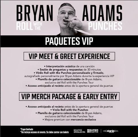 VIP para conocer a BRYAN ADAMS