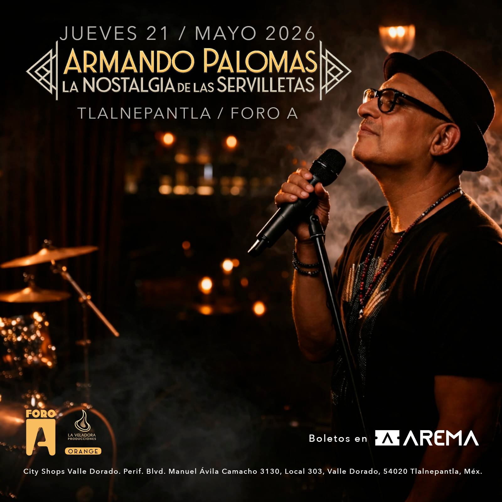 ARMANDO PALOMAS ANUNCIA FECHA EN EL FORO A EN TLALNEPANTLA