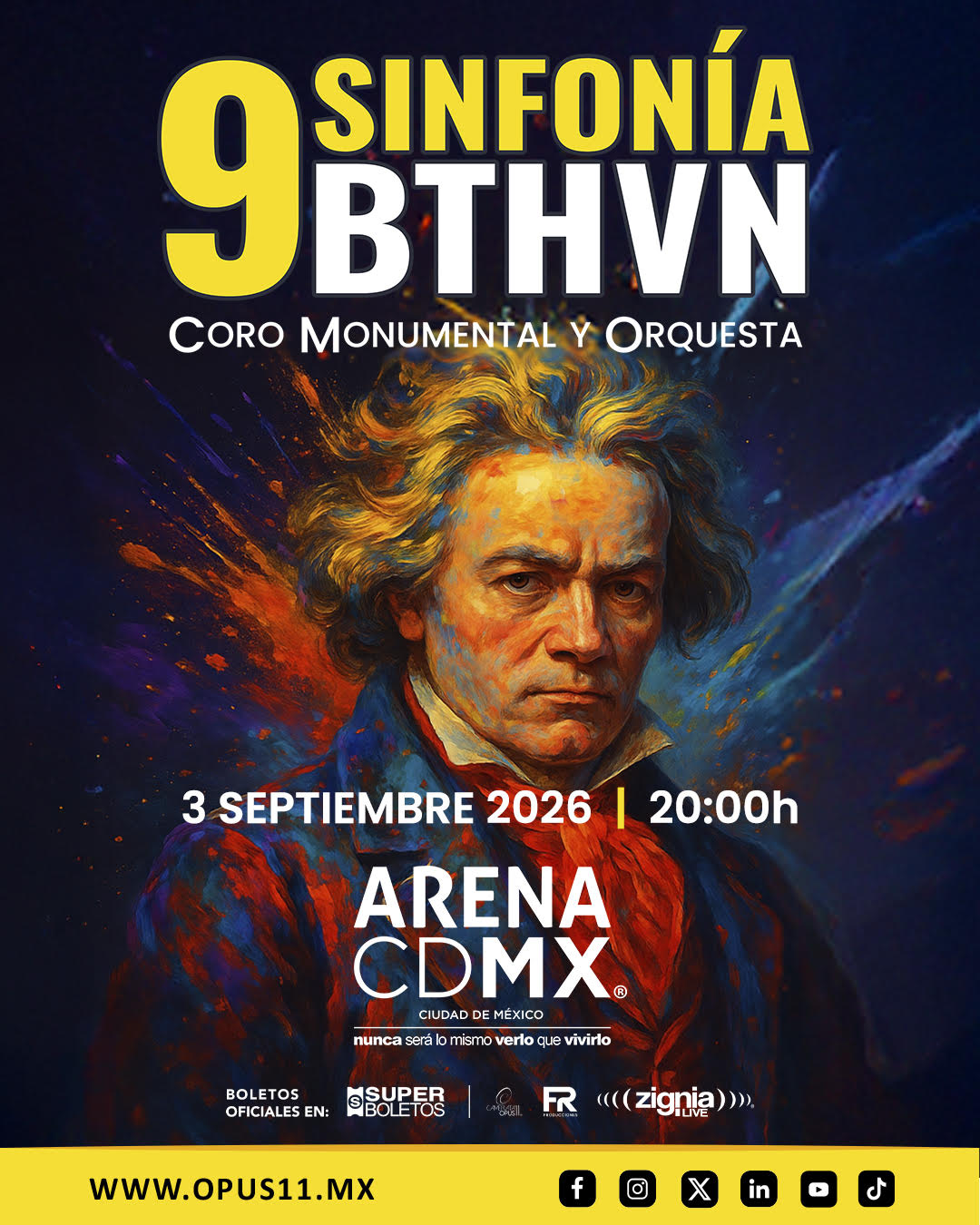 La 9a SINFONÍA DE BEETHOVEN sonará por primera vez en la Arena CDMX