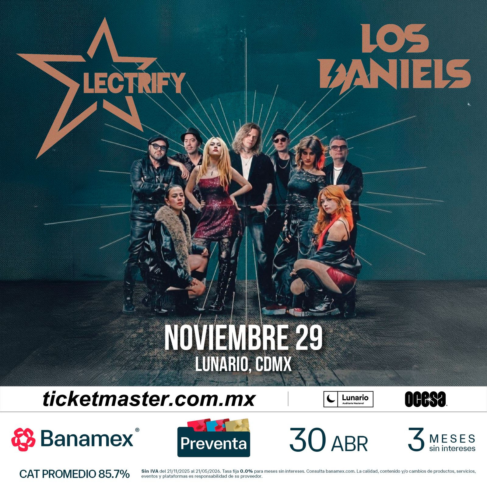 Electrify y Los Daniels tomarán mañana la taquilla del Auditorio Nacional