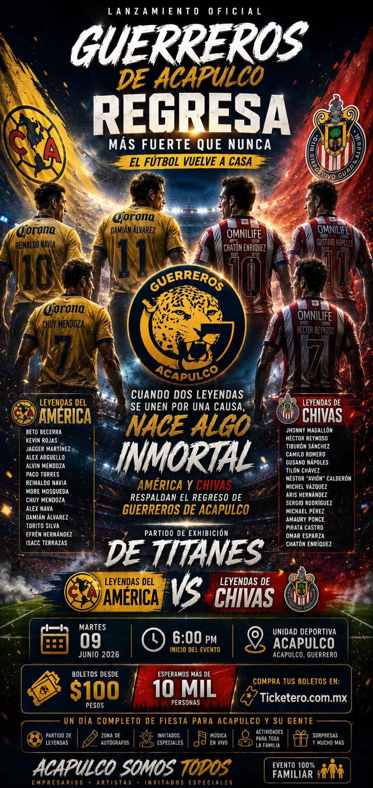 GUERREROS ACAPULCO FUTBOL CARTEL MAYO 2026