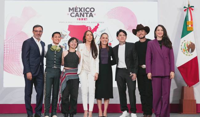 PRESIDENTA CLAUDIA SHEINBAUM PRESENTA SEGUNDA EDICIÓN DE “MÉXICO CANTA POR LA PAZ Y CONTRA LAS ADICCIONES”