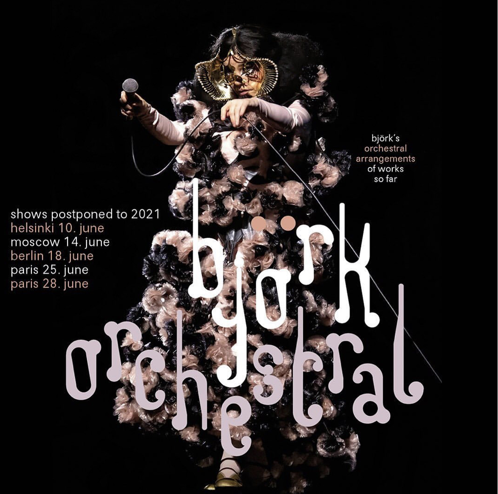 Björk pospone fechas de conciertos de orquesta hasta 2021