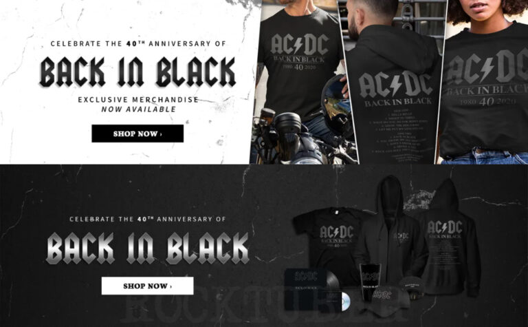 AcDc celebrará 40 años de 'Back In Black' con toda una nueva línea de merch.