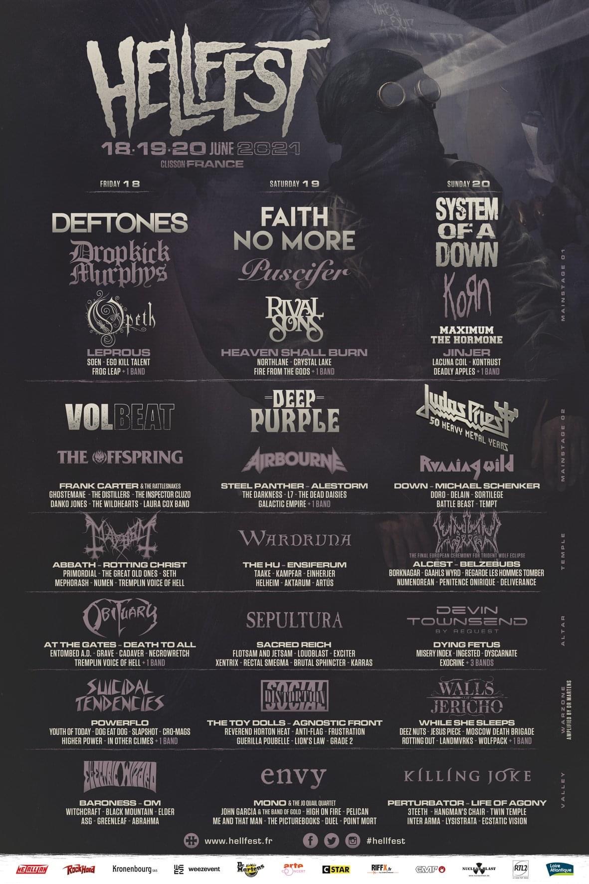 Hellfest (Francia) confirmó line up para 2021 sólo confirmó el 90%