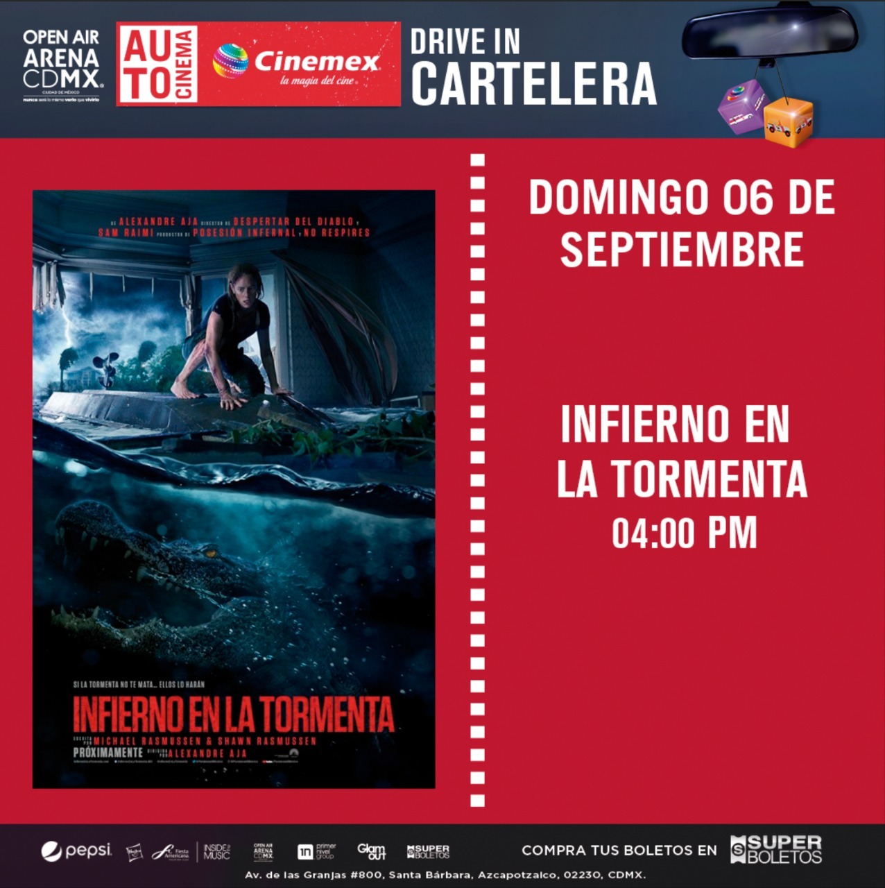 Gana entradas para el Autocinema Cinemex éste domingo 6 de Septiembre