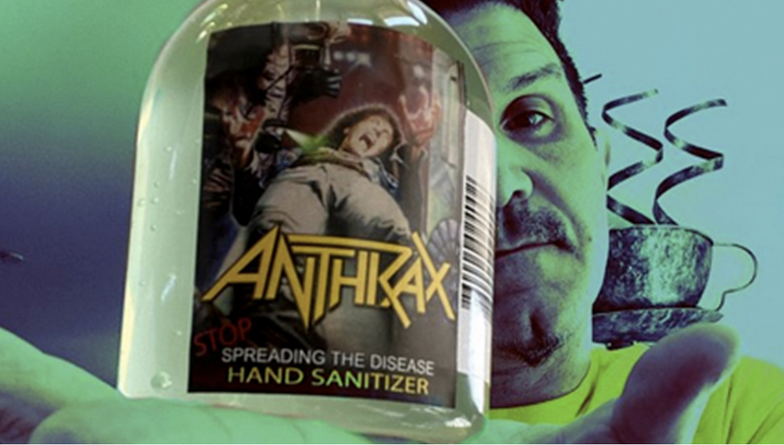 Anthrax anuncia el desinfectante de manos "Dejemos de propagar la enfermedad"