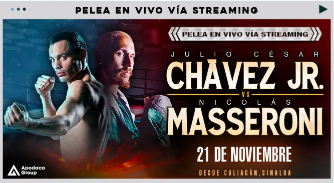 Gana Accesos para Julio César Chávez Jr VS Masseroni el 21 de Nov