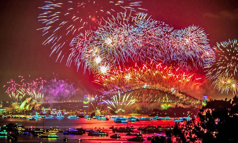 Low Angle View Of Firework Display At Night