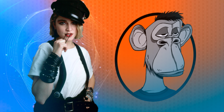 Madonna compra Bored Ape NFT por más de medio millón de dólares.