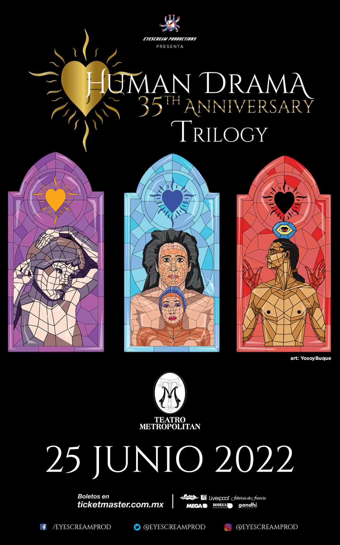 HUMAN DRAMA celebrará su XXXV Aniversario éste 25 de junio en El Teatro Metropólitan.