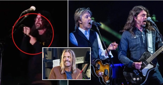 Dave Grohl parece revelar el tatuaje de Taylor Hawkins