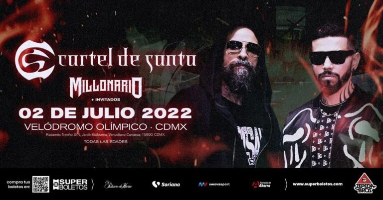 cartel de santa en velodromo olimpico 2 de julio