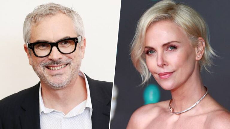 Alfonso Cuarón y Charlize Theron