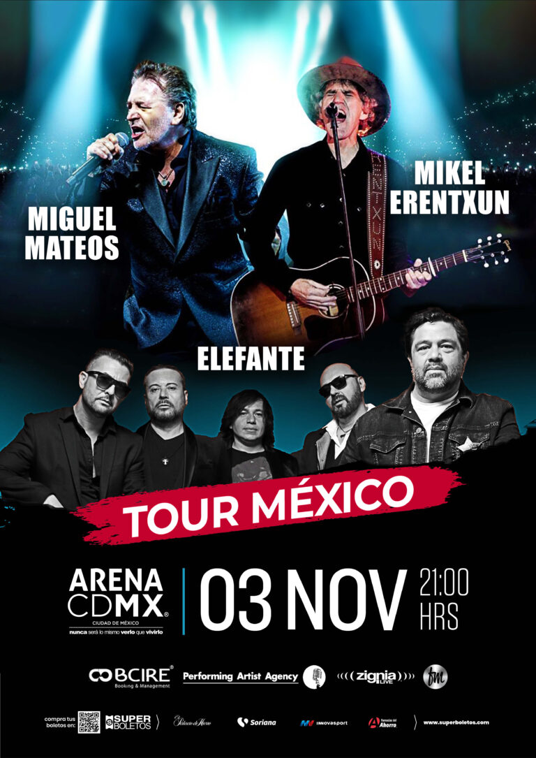 Miguel Mateos, Mikel Erentxun y Elefante En una noche de leyendas del rock en español en arena cdmx
