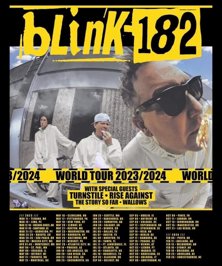 Blink 182 tour 2023