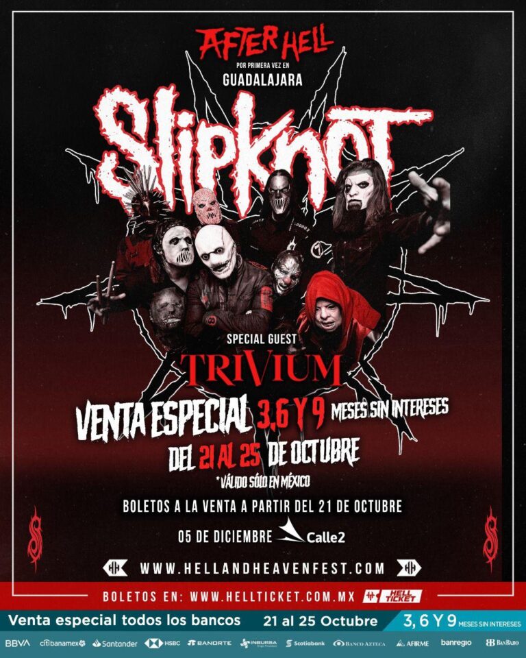 SLIPKNOT OCT 2022 CARTEL GDL