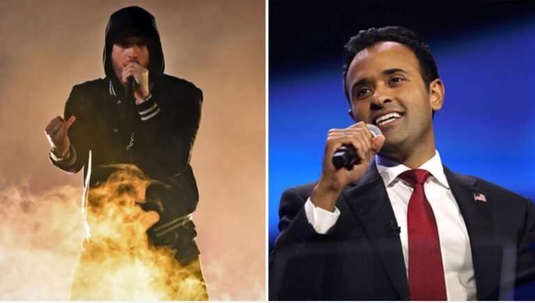 Eminem le dice que NO al candidato presidencial republicano Vivek Ramaswamy