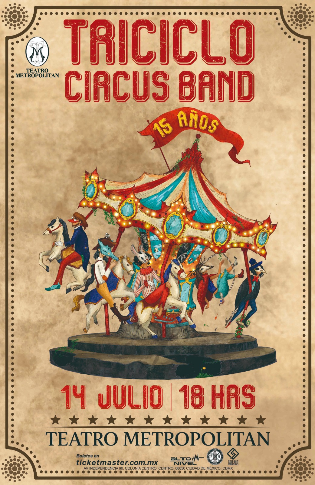 TRICICLO CIRCUS BAND 2024 CARTEL METROPOLITAN