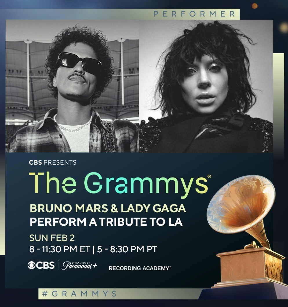 Lady Gaga y Bruno Mars rendirán homenaje a Los Ángeles en los Grammy 2025