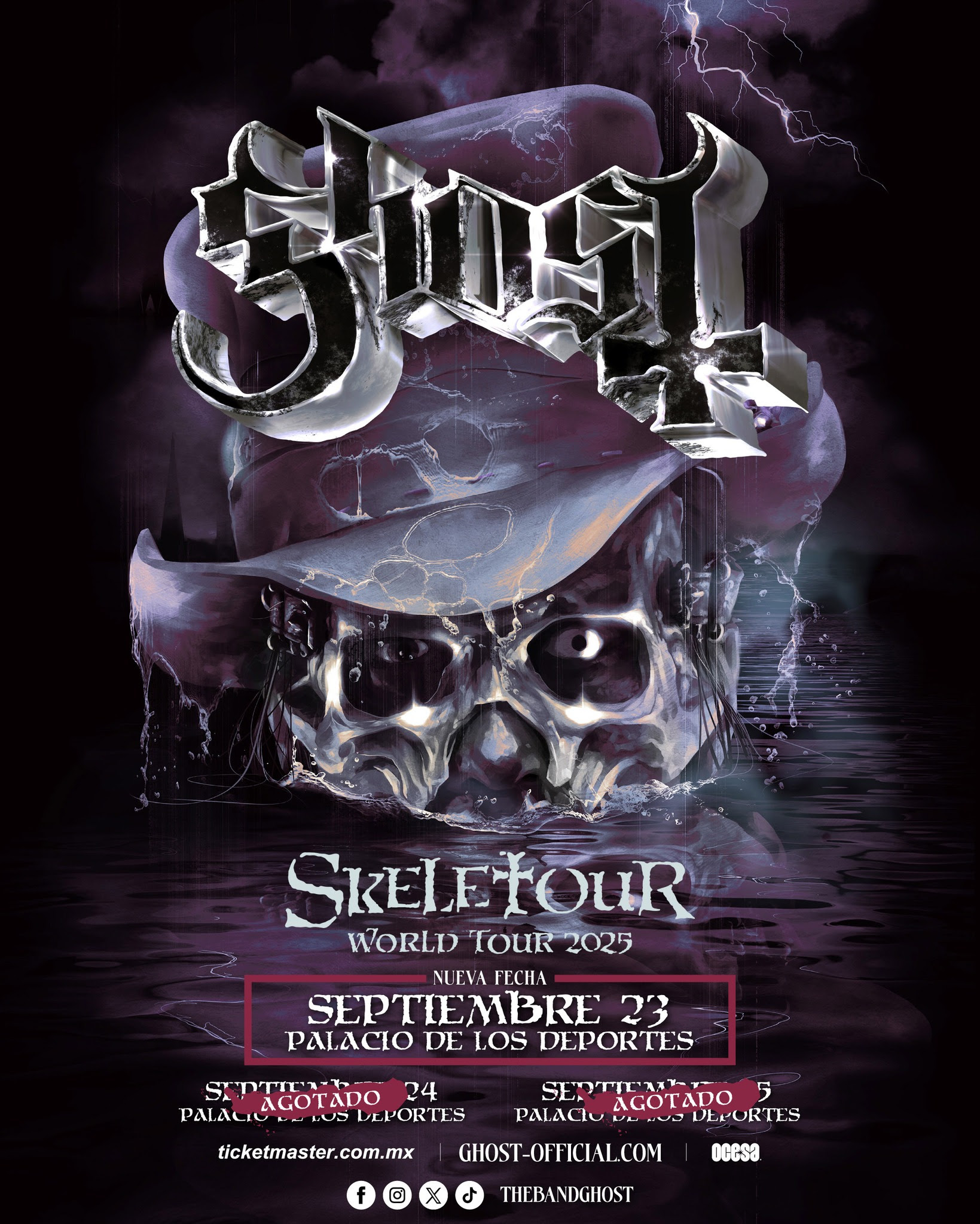 GHOST suma tercera fecha en CDMX
