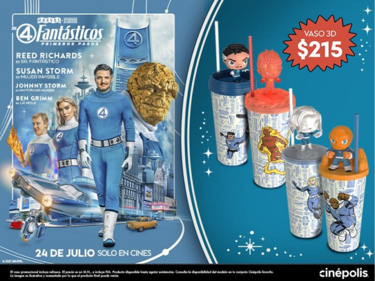 Los coleccionables de Los 4 Fantásticos llegan a Cinépolis