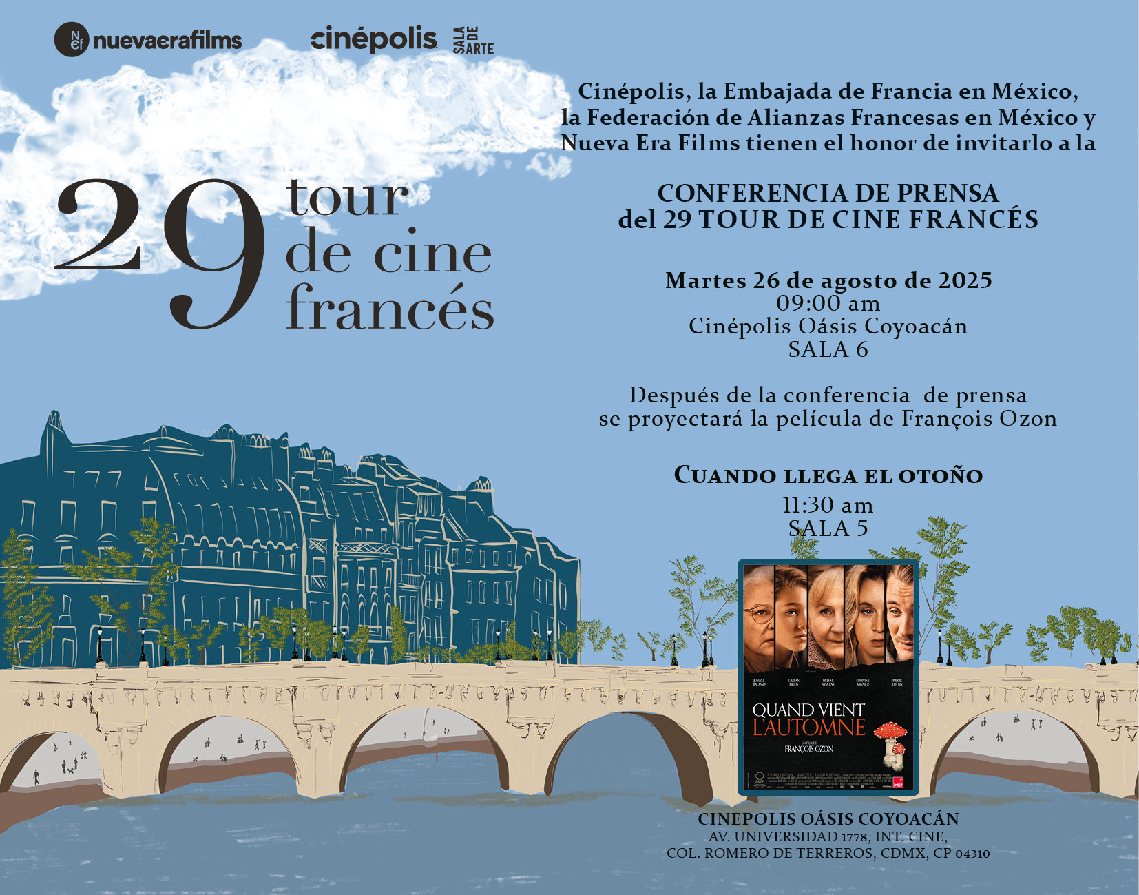 El Tour de Cine Francés revela el cineminuto oficial de su 29ª edición