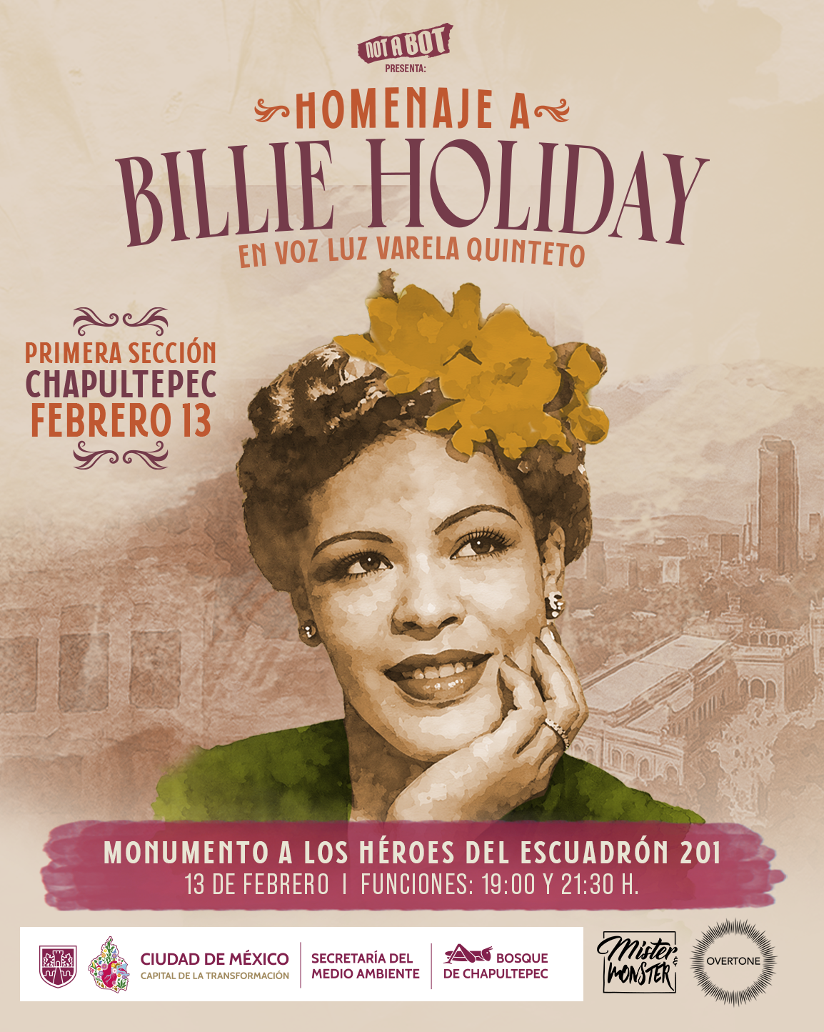 Jazz en Chapultepec presenta Homenaje a Billie Holiday