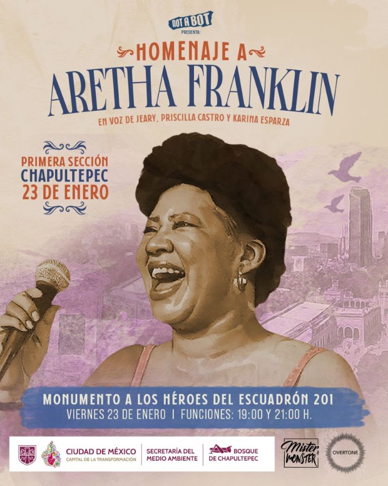 Reprograman al 23 de enero homenaje a Aretha Franklin en Chapultepec