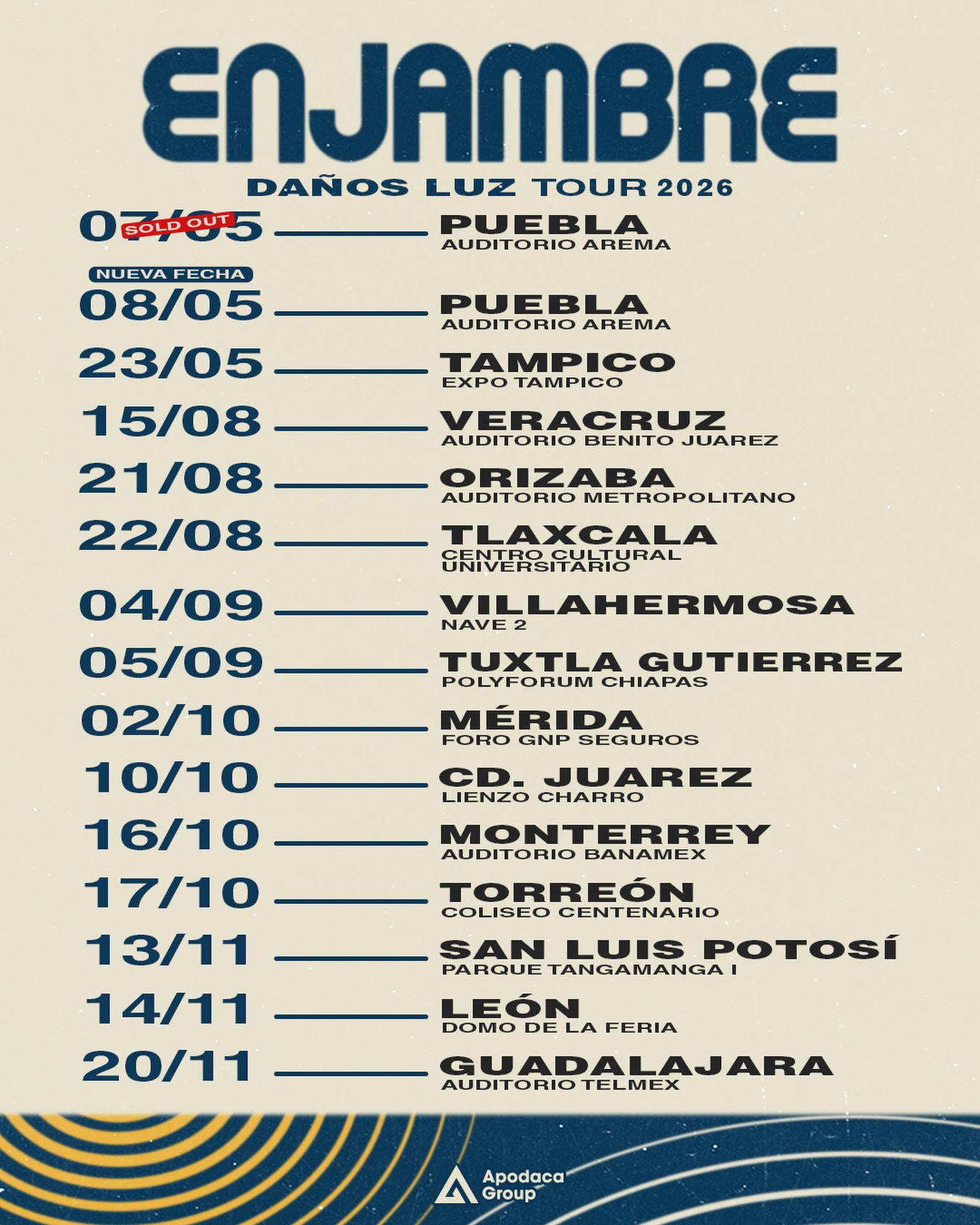 Enjambre Daños Luz Tour