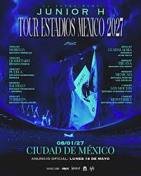 Junior H continúa haciendo historia con Tour Estadios México 2027”