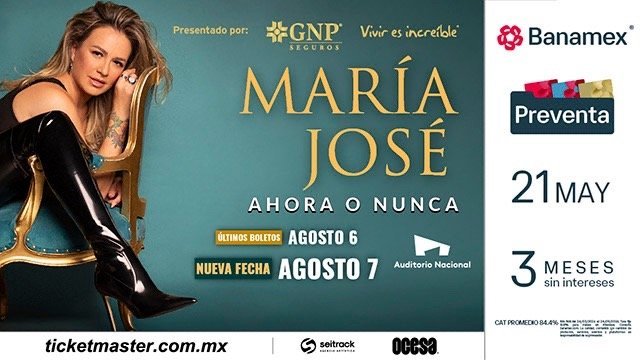 María José conquistará el Auditorio Nacional
