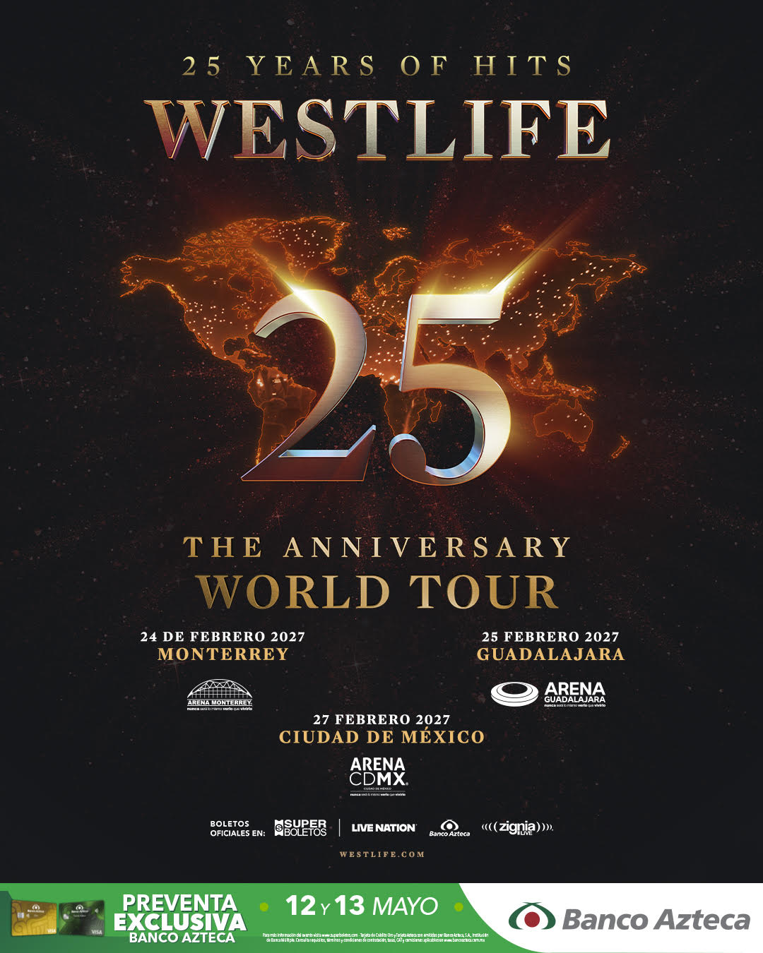 WESTLIFE en México con su gira 25 The Anniversary World Tour